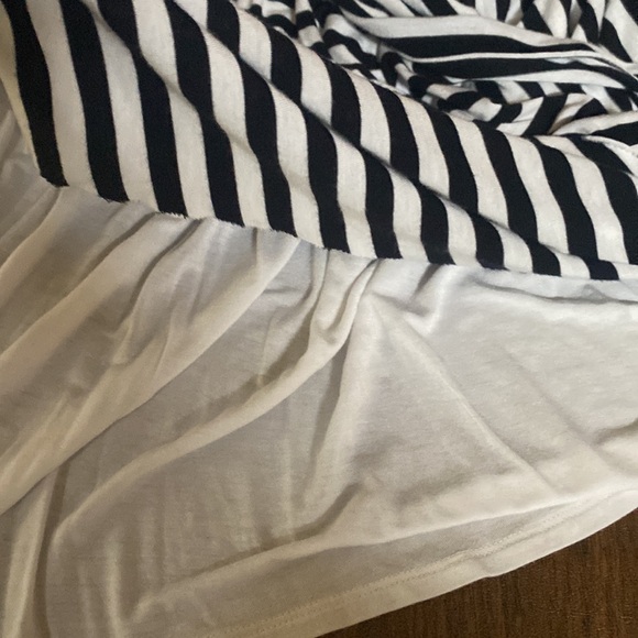 Soft Surroundings Striped Tiered Dress, Black/White, Medium - Picture 4 of 5